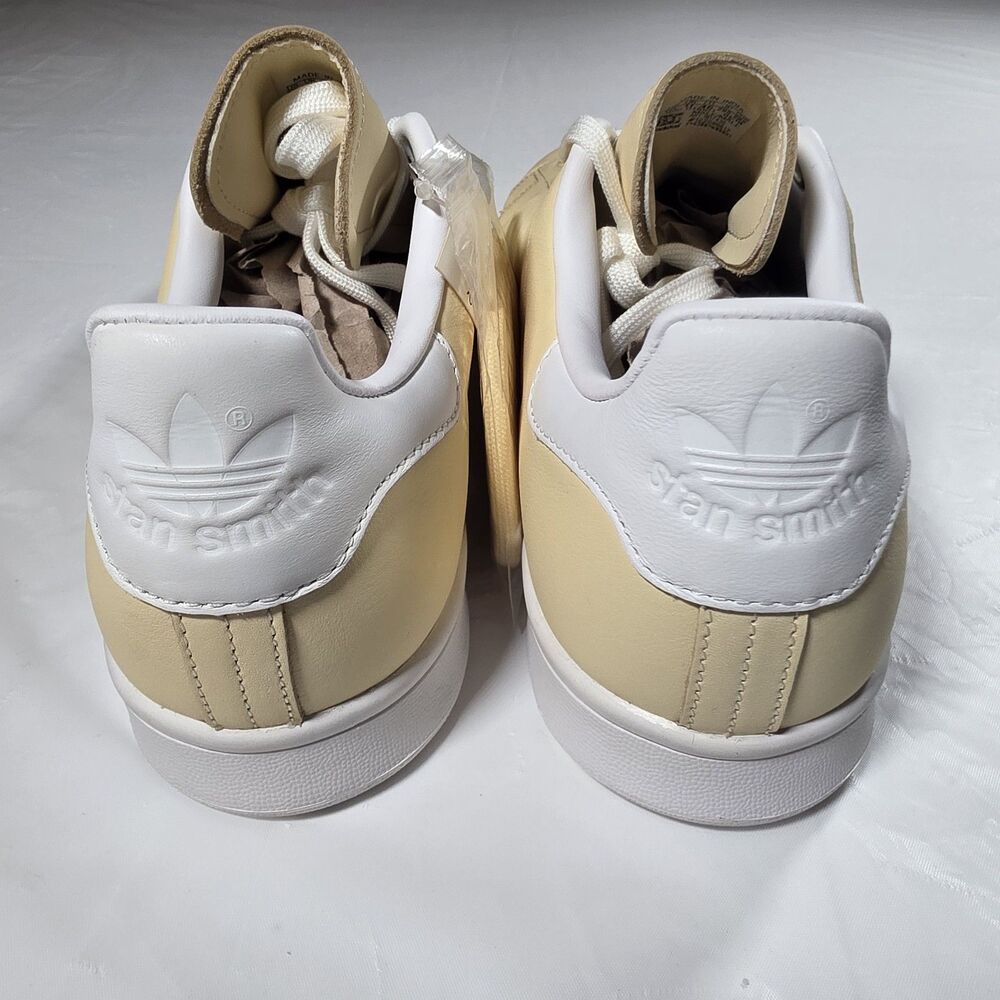 Adidas Mens Stan Smith BD7438 Light Yellow Lace Up Sneakers Shoes Size 11.5 NEW - Picture 7 of 10